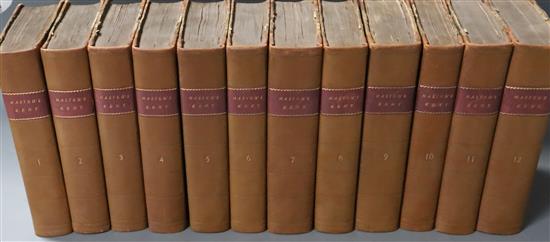 Hasted, Edward - The History and Topographical Survey of the County of Kent, 2nd edition, 12 vols, 8vo, modern